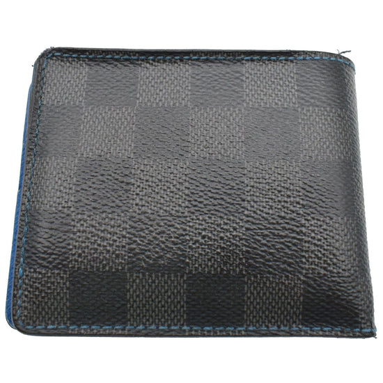 Slender Damier Fold Wallet in Coated canvas, Silver Hardware