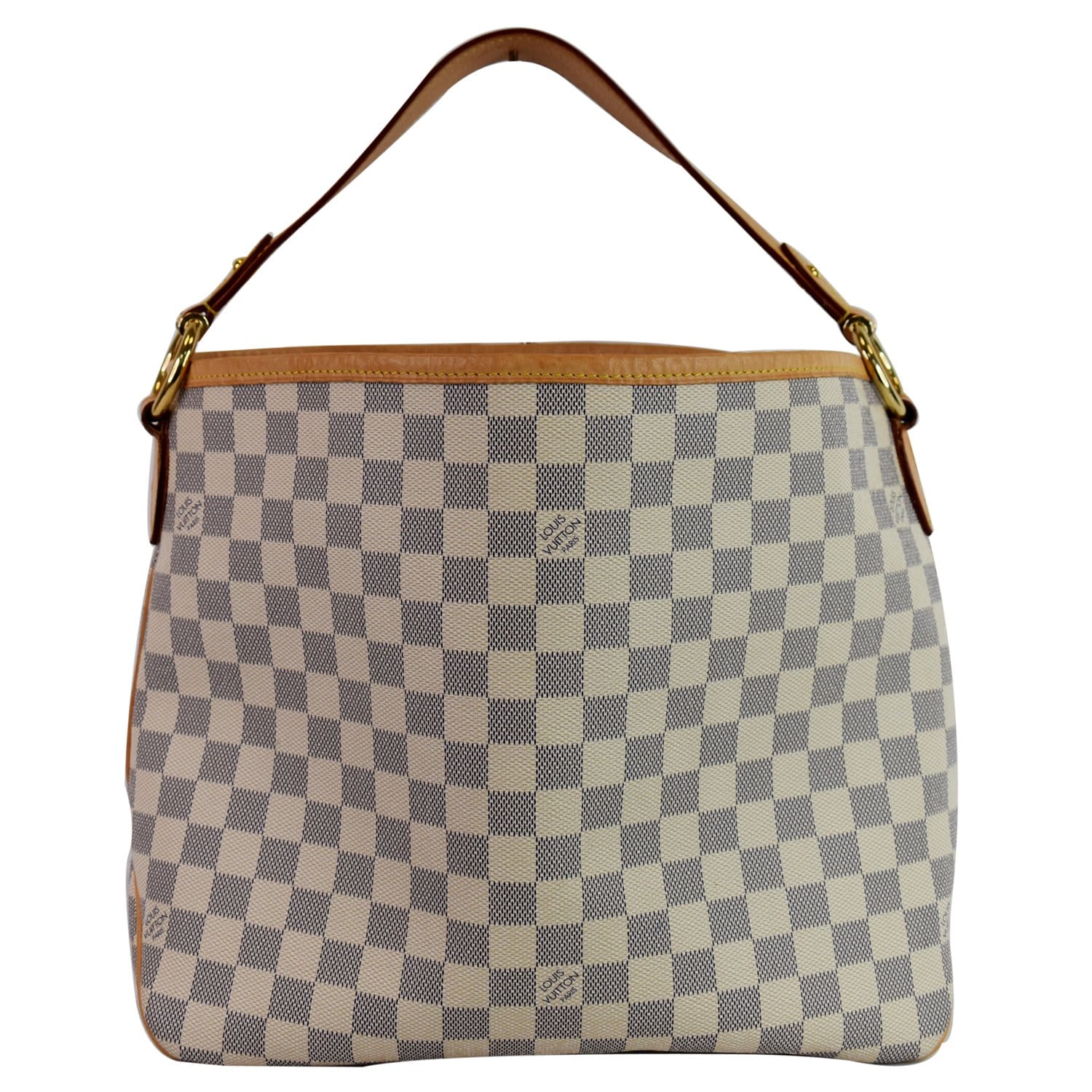 LOUIS VUITTON Delightful PM Damier Azur Shoulder Hobo Bag White