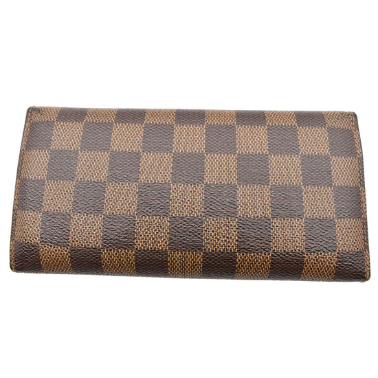 Louis Vuitton Brown Josephine Damier Ebene Red Wallet - MyDesignerly