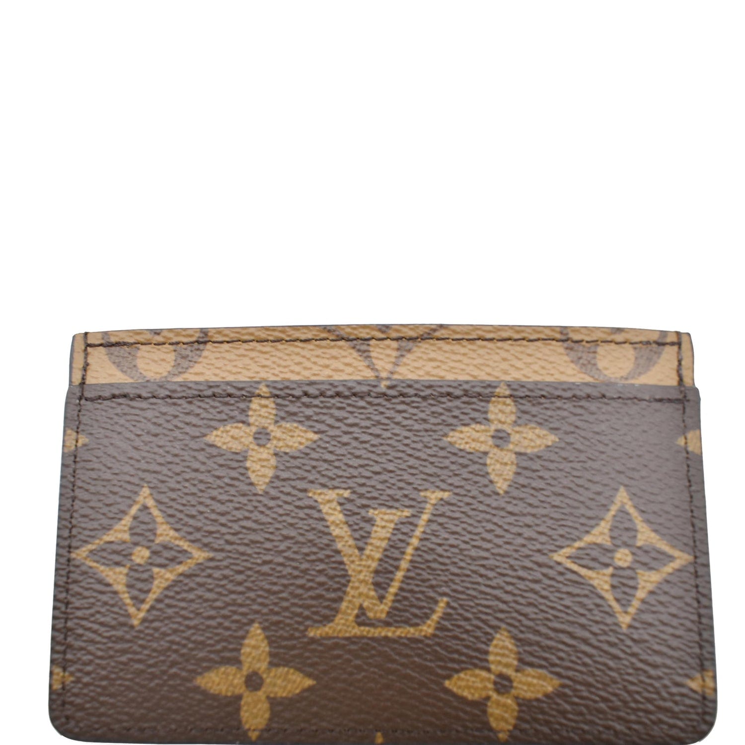 Louis Vuitton Card Holder Reverse Monogram Canvas Brown in Coated Canvas -  US