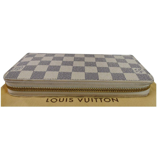 Louis Vuitton Damier Azur Zippy Long Wallet White