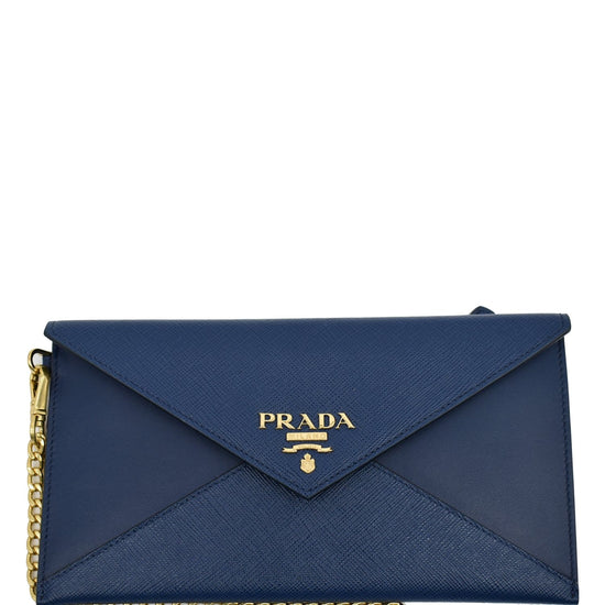 PRADA Chain wallet Blue 2ML019 Leather– GALLERY RARE Global Online Store