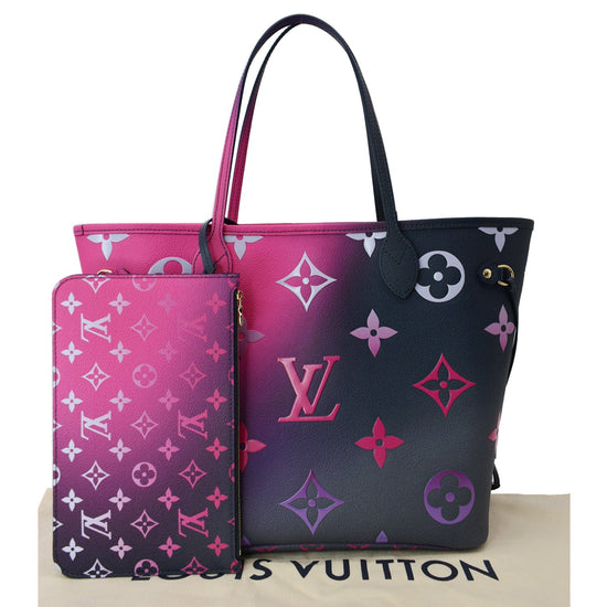 LOUIS VUITTON Neverfull MM Monogram Canvas Tote Bag Sunrise Pastel - N