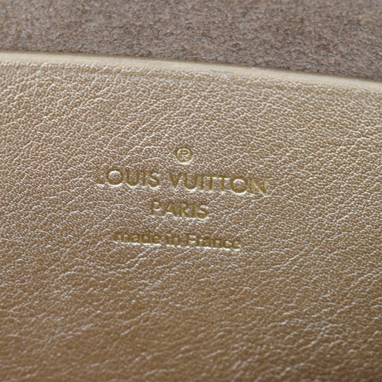 LOUIS VUITTON Love Note Metallic Calfskin Chain Shoulder Bag Gold Silv