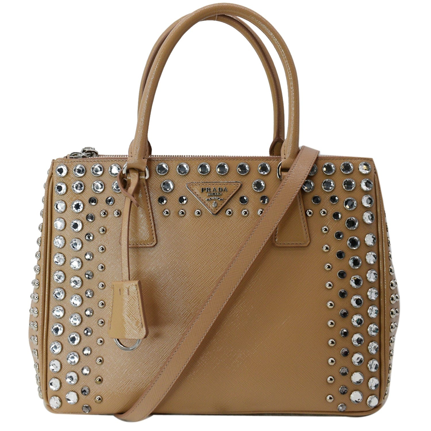 Prada Saffiano Leather Shoulder Bag, Beige