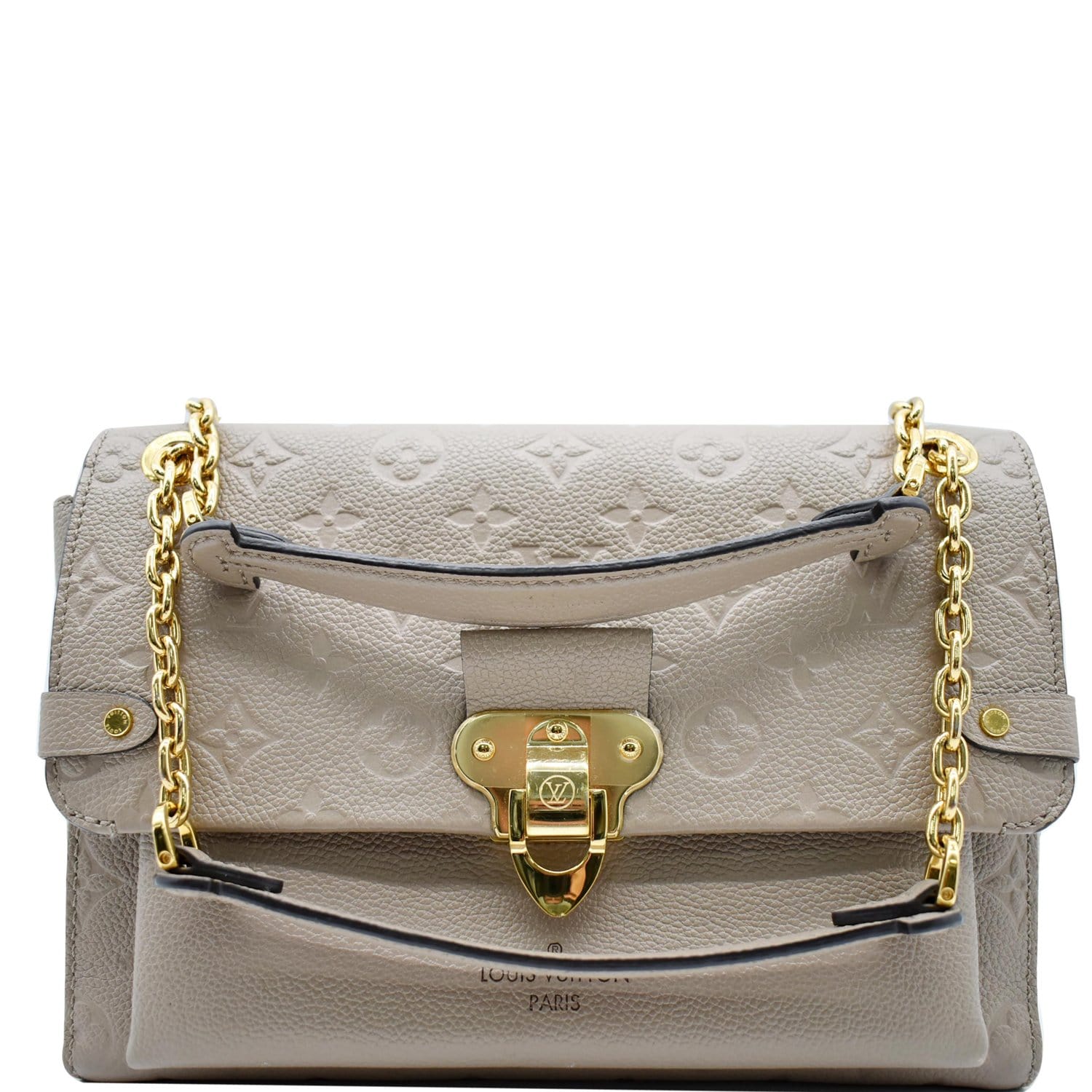 LOUIS VUITTON Vavin MM Monogram Empreinte Shoulder Bag Taupe