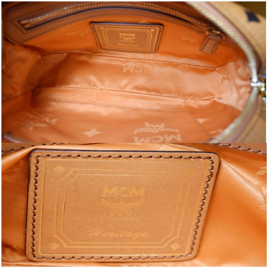 JFab Closet* MCM Cognac Visetos Coated Canvas Small Heritage