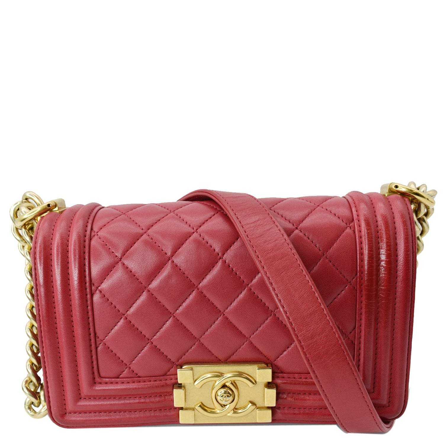 Chanel Aged Calfskin Quilted New Medium Gabrielle Logo Top Handle
