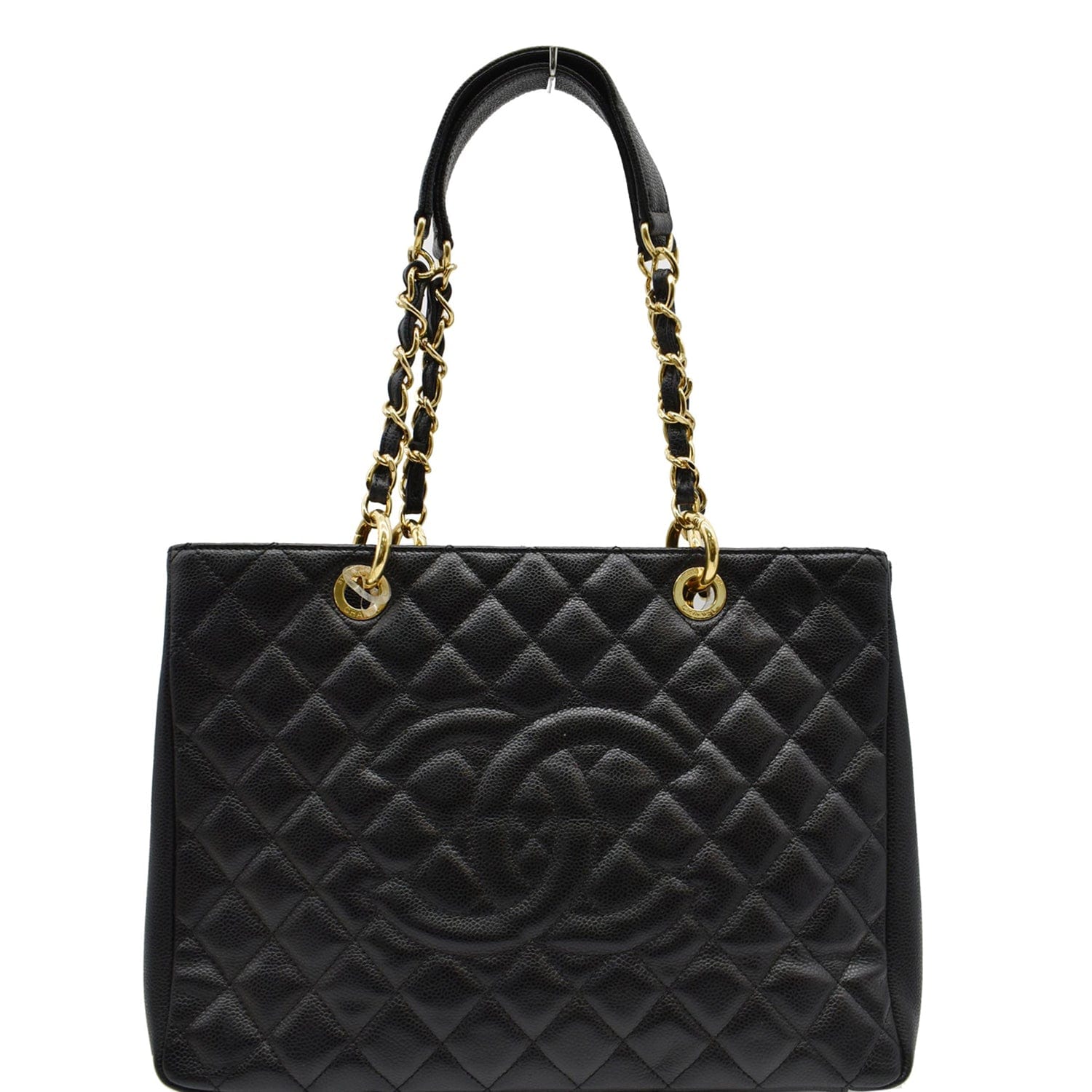 Chanel Grand Shopping GST Caviar Leather Tote Bag Black