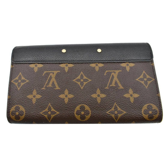 LOUIS VUITTON Pallas Monogram Canvas Wallet Brown