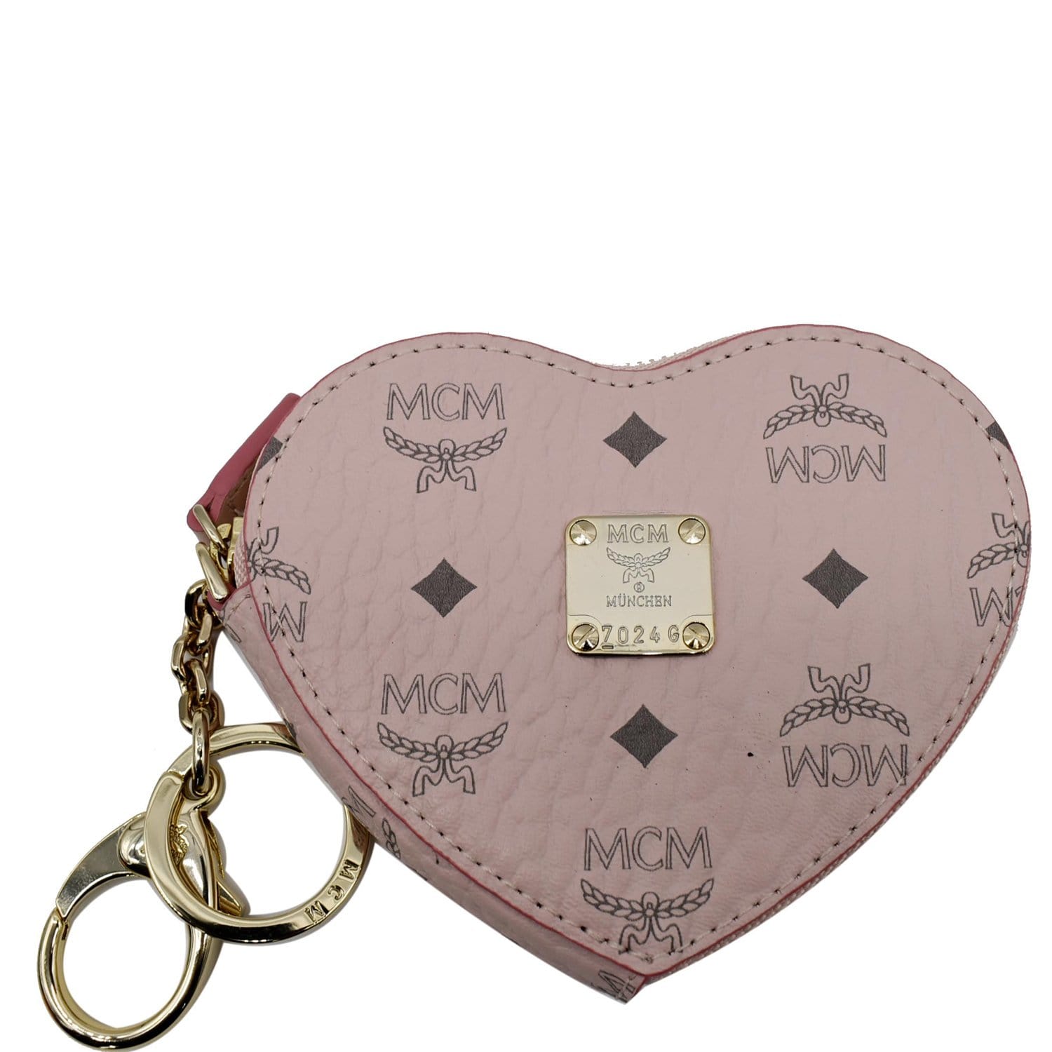 MCM Key chain ring Charm Gold Bag With Box and dust bag NEW