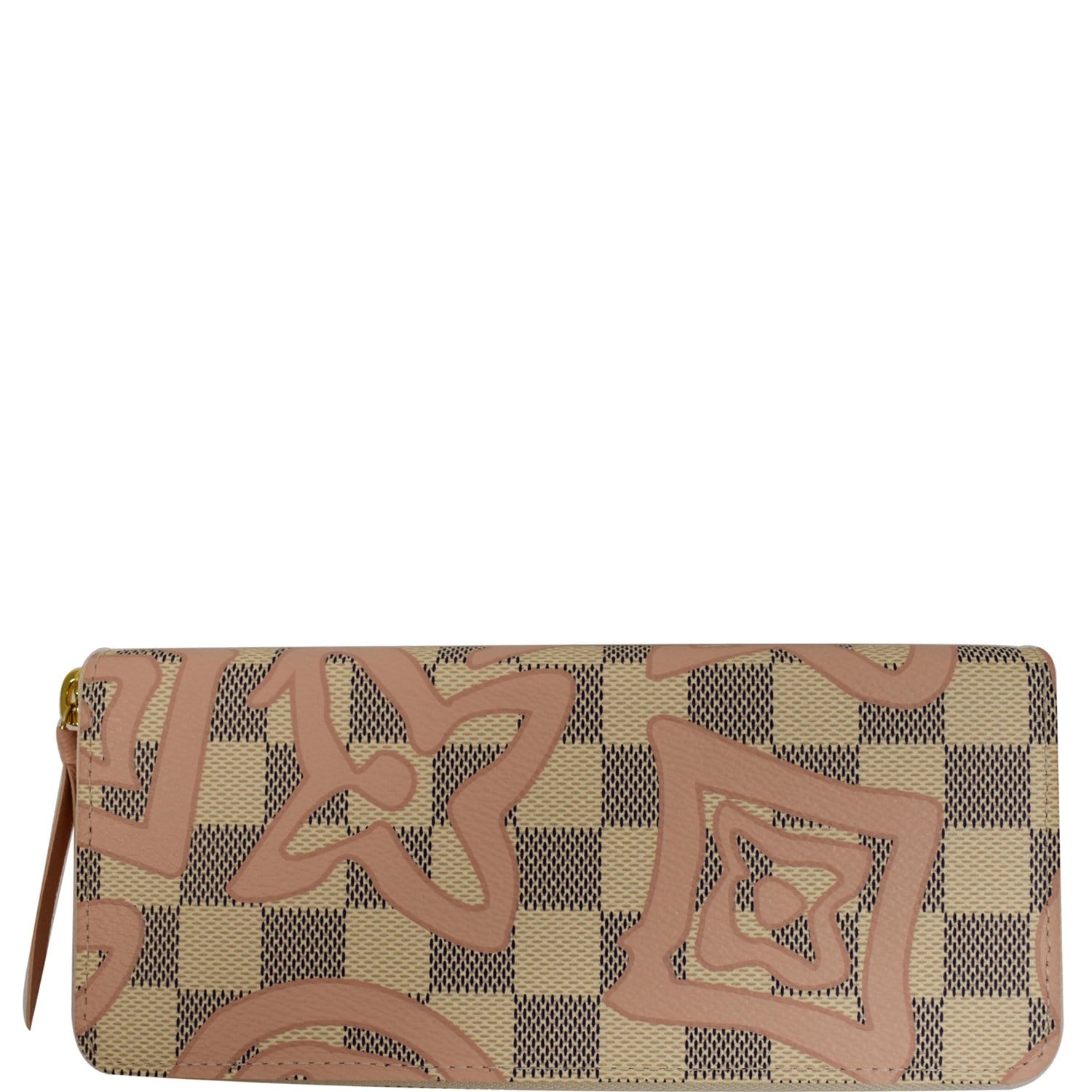 Louis Vuitton Clemence Wallet Damier Azur Tahitienne Rose Ballerine in  Coated Canvas with Gold-tone - US