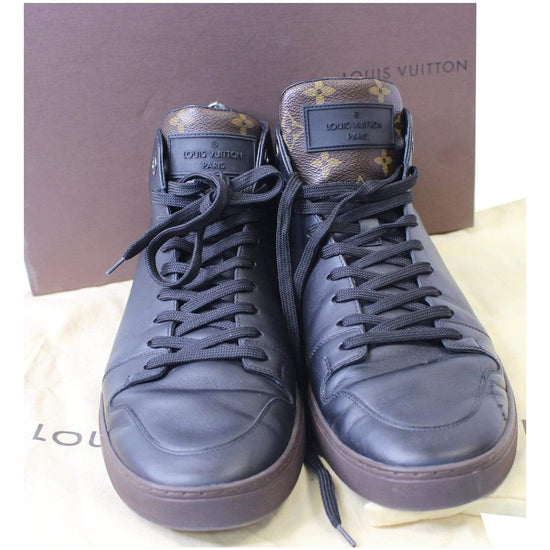 Louis Vuitton Line Up Monogram High Top Sneakers Black