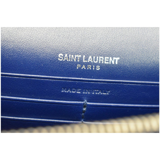 Sunset leather crossbody bag Saint Laurent Blue in Leather - 33393770