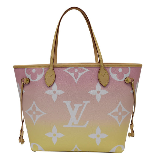 Louis Vuitton Pink & Yellow Monogram Giant By The Pool Neverfull MM, myGemma