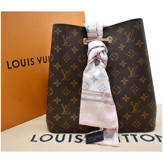 LOUIS VUITTON Neonoe MM Damier Ebene Crossbody Bag Rose