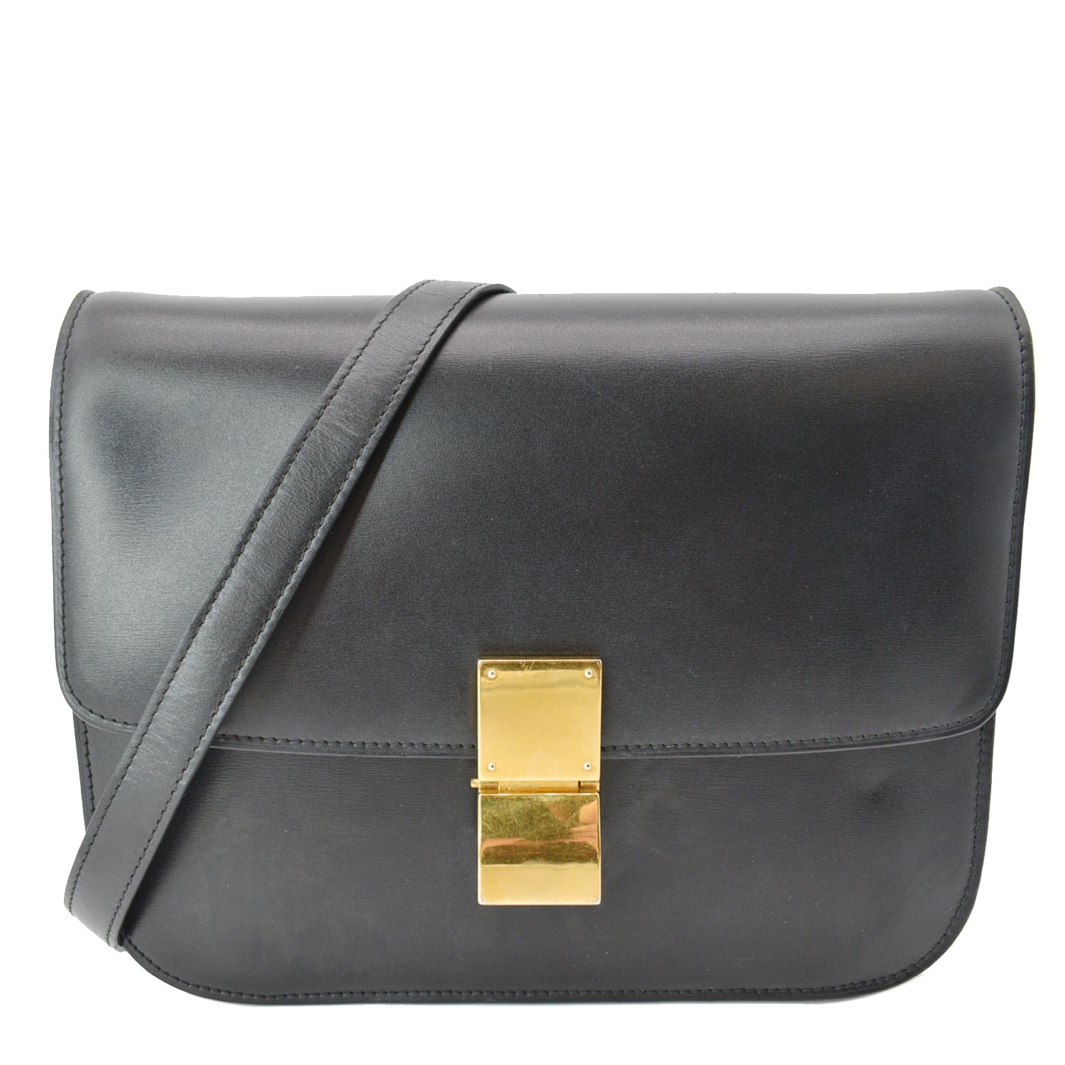 CELINE Classic Box Leather Shoulder Bag