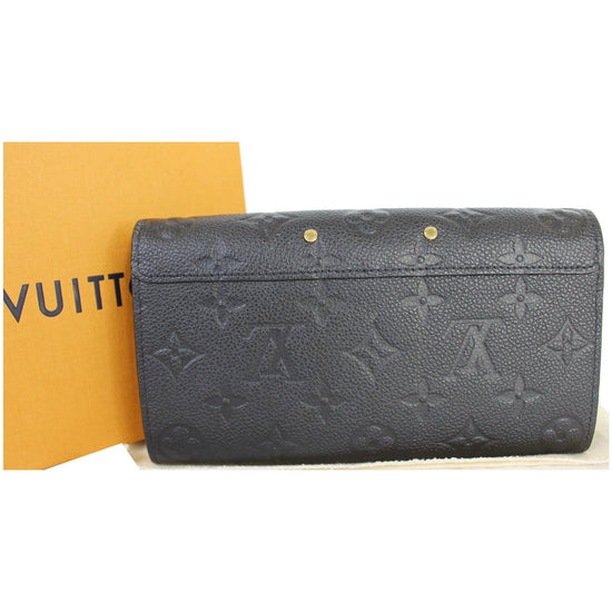 Louis Vuitton Monogram Empreinte Cléa Wallet, Black, * Inventory Confirmation Required