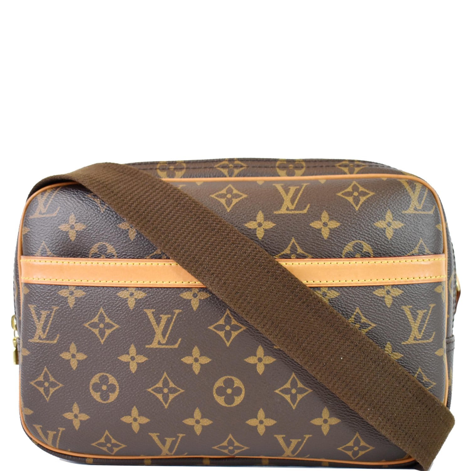 Brown Louis Vuitton Monogram Reporter PM Crossbody Bag – Designer