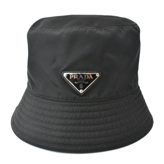 PRADA Re-Nylon Logo Bucket Hat Black