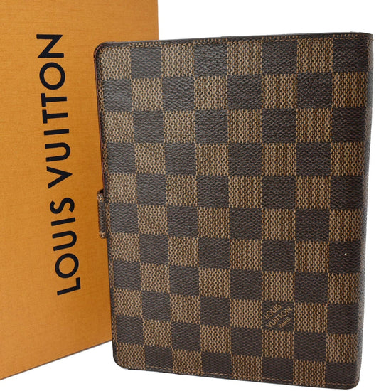 Auth LOUIS VUITTON Monogram Agenda MM R20004 Day Planner Cover Leather  102814