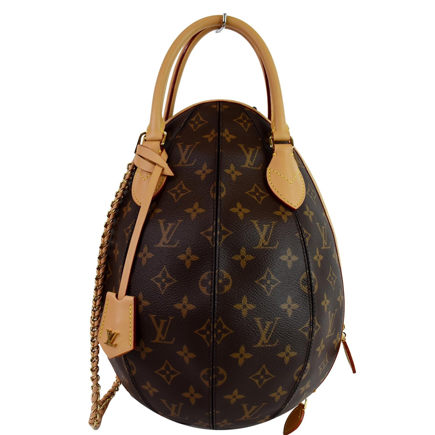 LOUIS VUITTON Monogram Egg Bag Black 365161