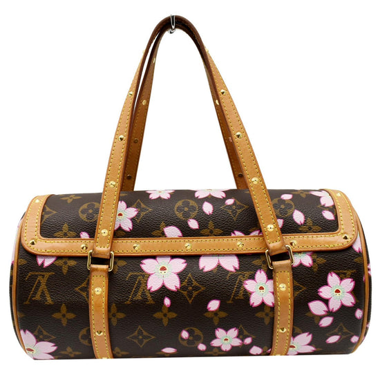 Auth LOUIS VUITTON Papillon Pink Cherry Blossom Monogram Hand Bag Purse  #42591