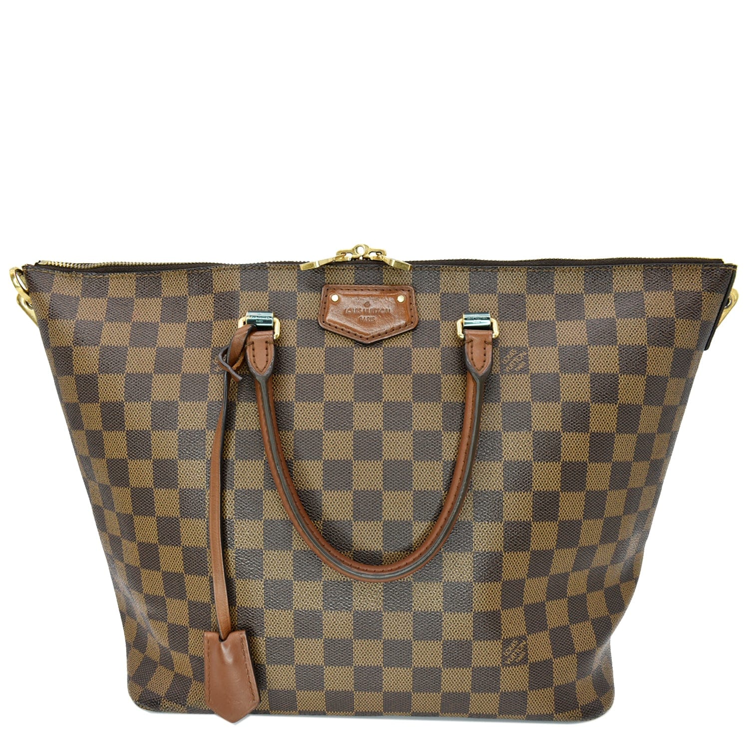 Louis Vuitton Tote Belmont Damier Ebene With Accessories Brown in