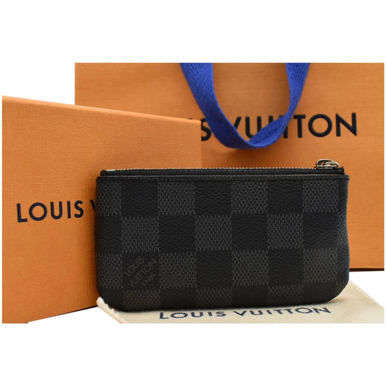 Louis Vuitton Black x Grey Damier Graphite Key Pouch Pochette Cles s12 –  Bagriculture