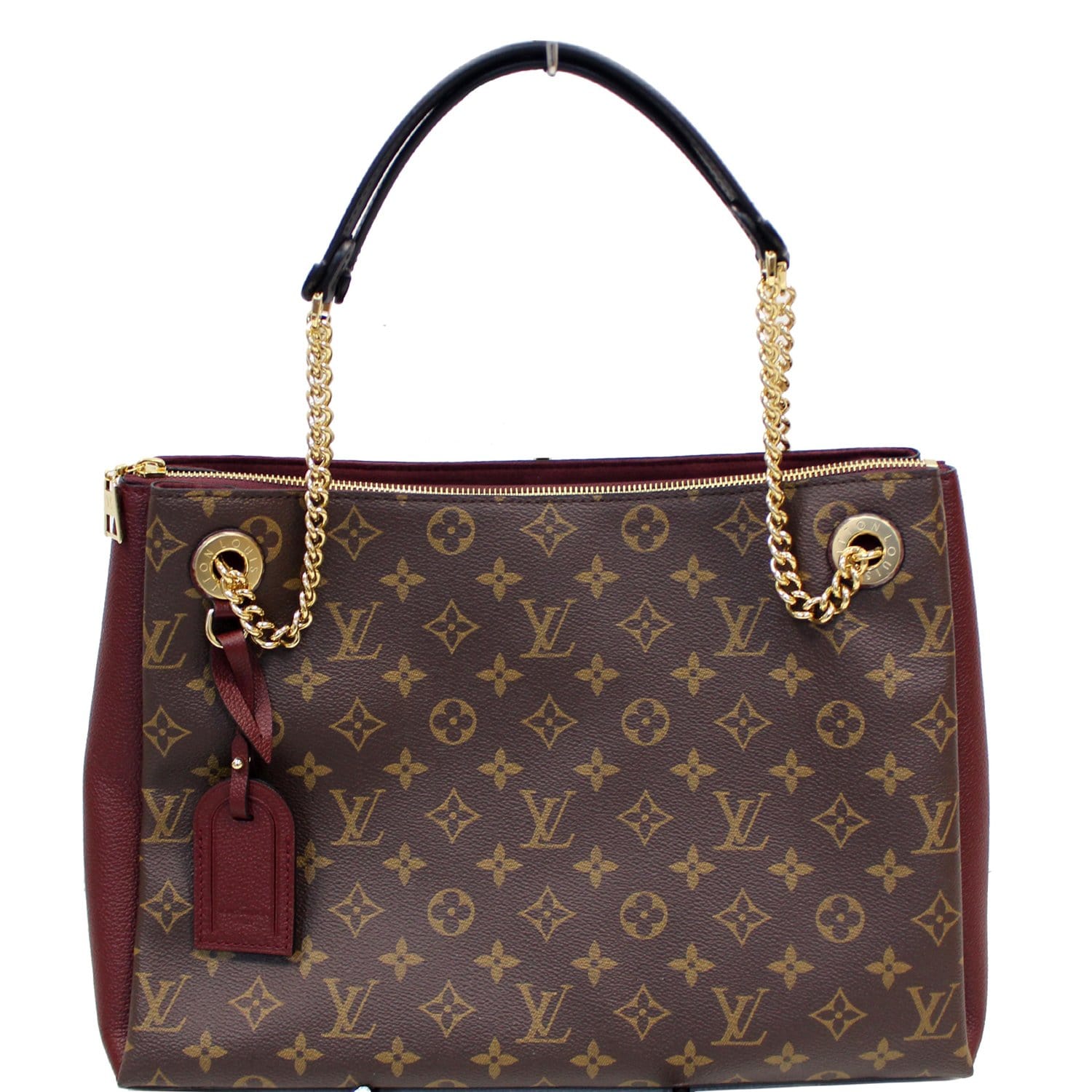 Louis Vuitton Surene Monogram MM Bordeaux in Coated Canvas/Grained Cowhide  Leather with Gold-tone - US