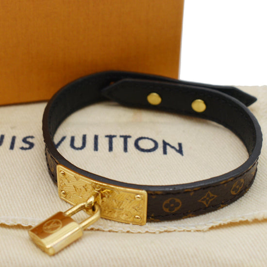LOUIS VUITTON Lock Me Bracelet Black 49280