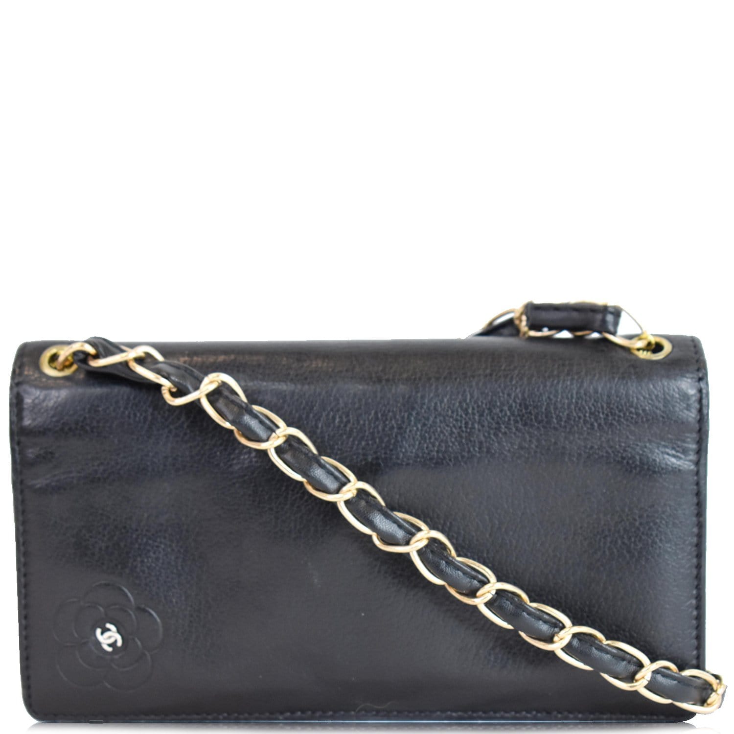 Chanel Patent Leather Camellia Wallet on Chain Bag (SHF-nIpb70) – LuxeDH