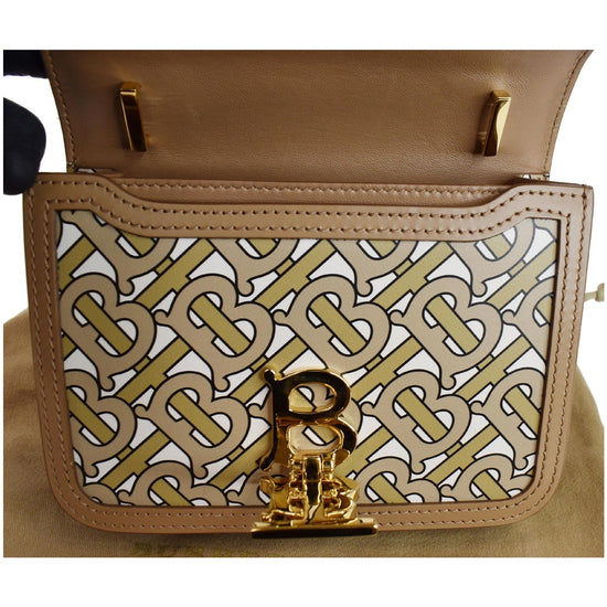 TB Flap Bag Monogram Print Leather Mini