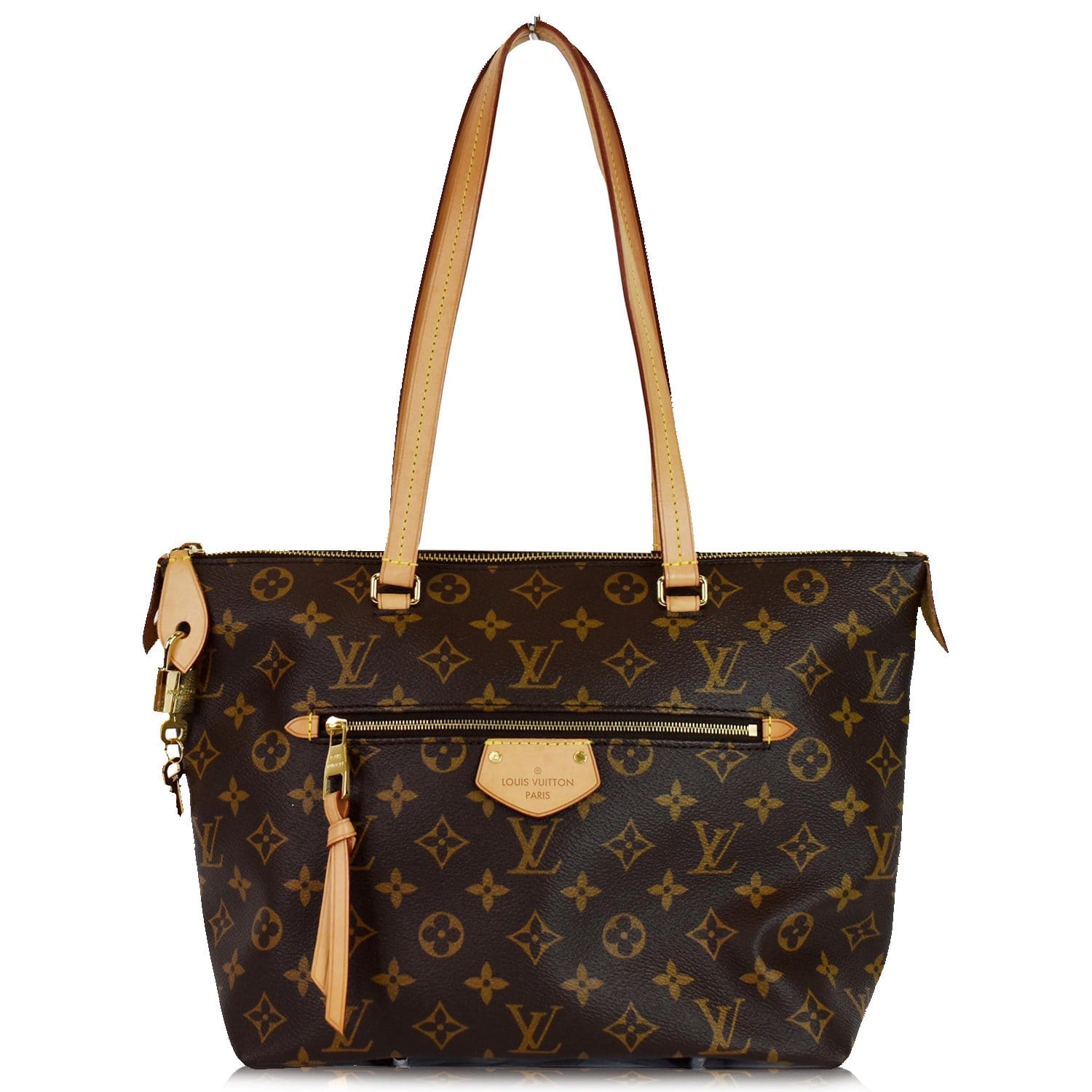 LOUIS VUITTON Iena PM Damier Ebene Tote Bag Brown