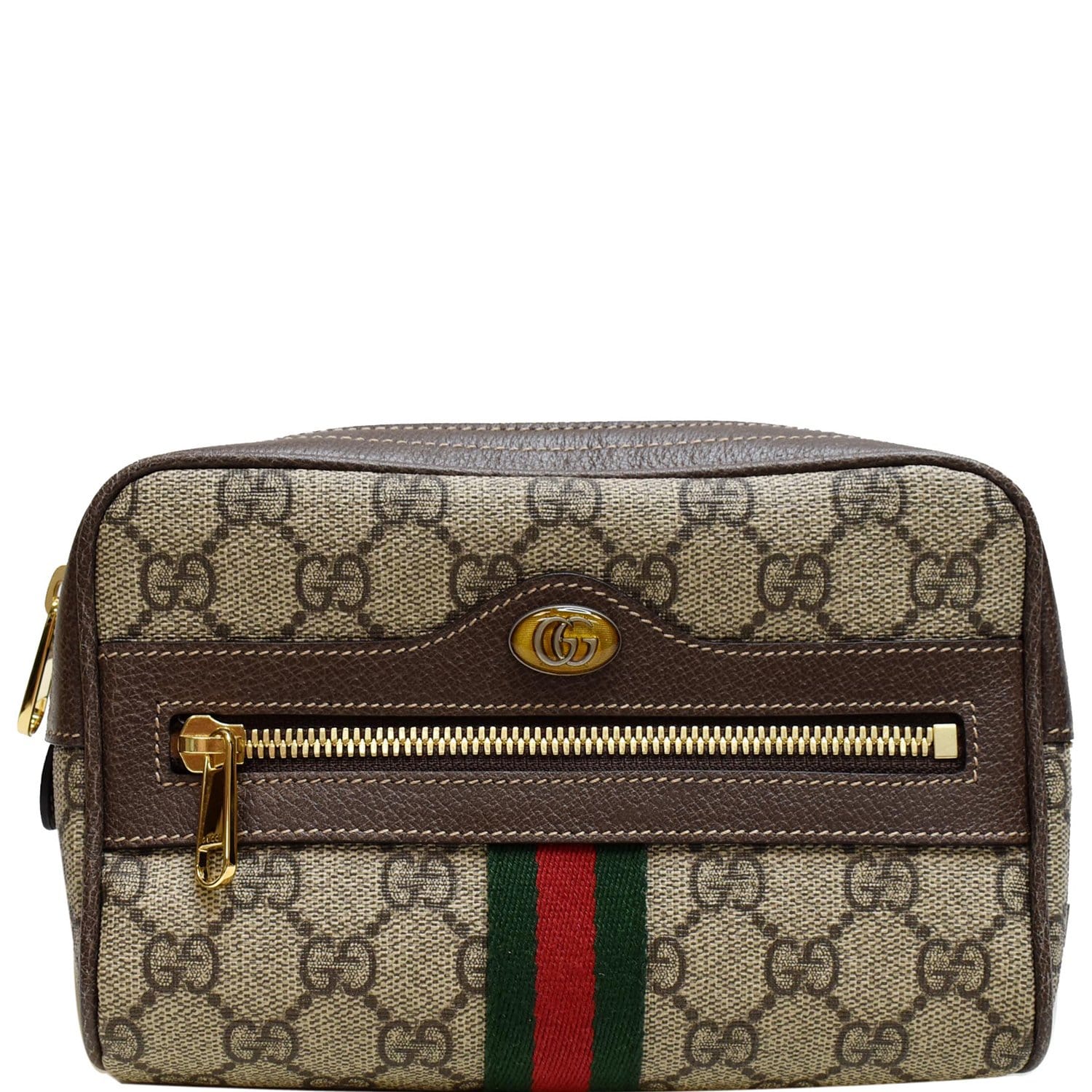 GUCCI Ophidia Small GG Supreme Canvas Web Belt Bag Brown 517076 - Fina