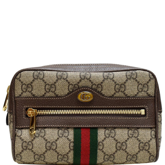 Gucci Brown/Beige GG Supreme Canvas and Leather Ophidia Belt Bag