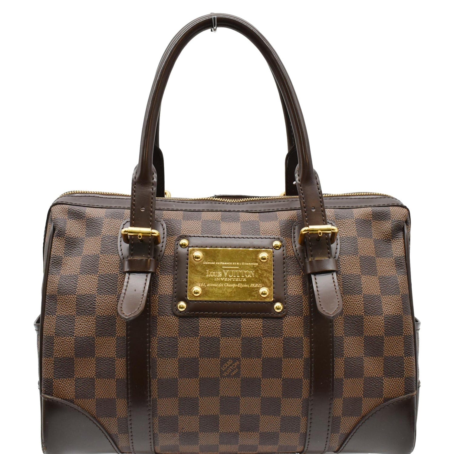 Berkeley leather handbag Louis Vuitton Brown in Leather - 37445615