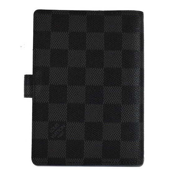 Small Ring Agenda Cover Damier Azur Canvas - Personalisation R20706