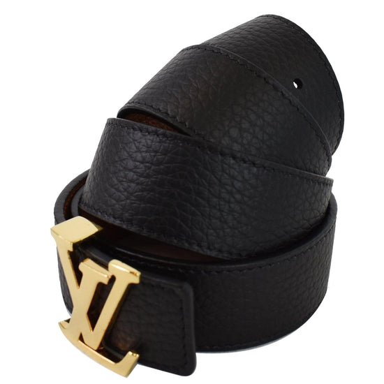 LOUIS VUITTON LV Initiales Leather Reversible Belt Black