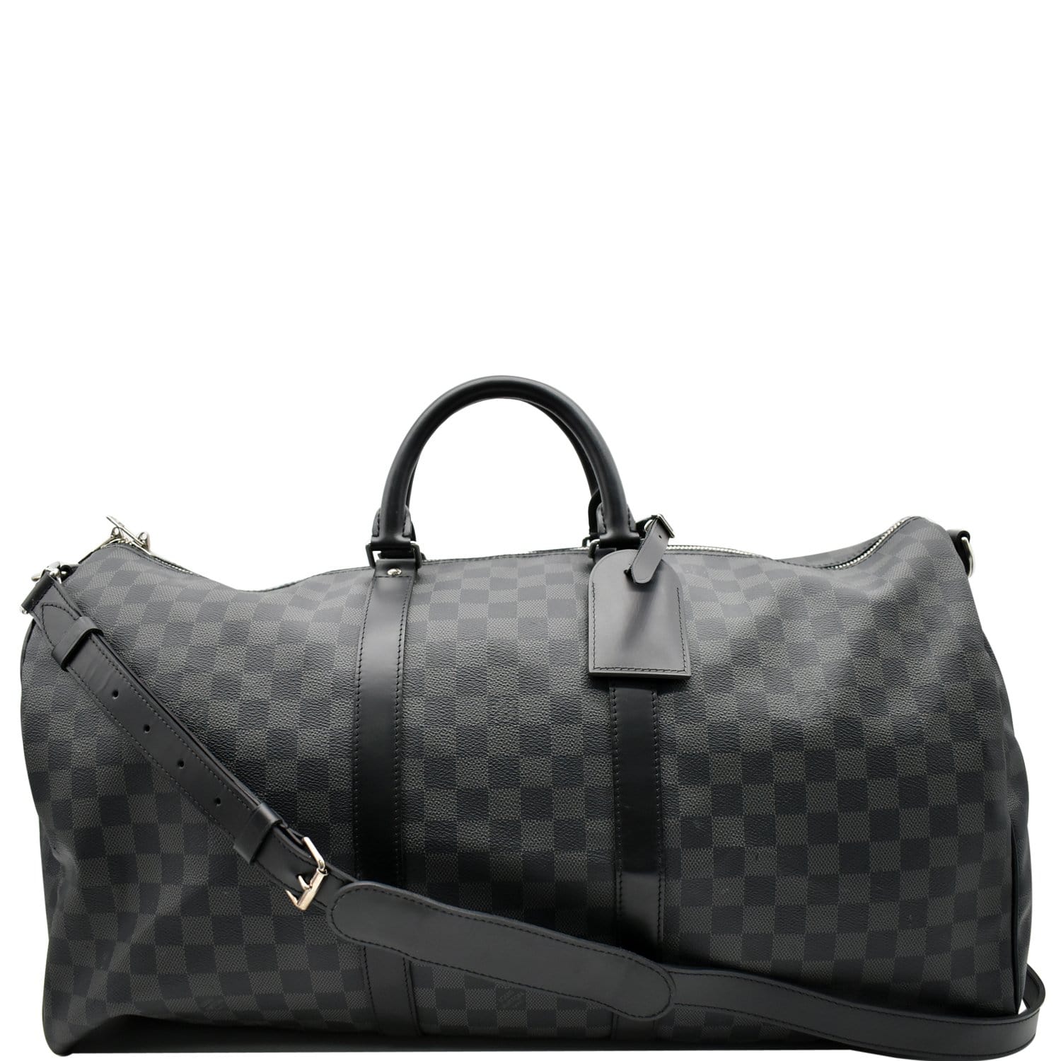 Keepall 55 Bandouliere Damier Graphite – Keeks Designer Handbags