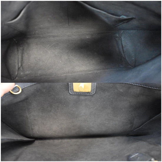 LOUIS VUITTON M54569 Lock Meet 2WAY Tote Bag Calf Leather Black