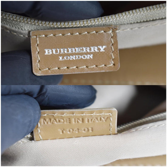 Burberry London Pink Nova Check Pvc Zip Top Tote, please read