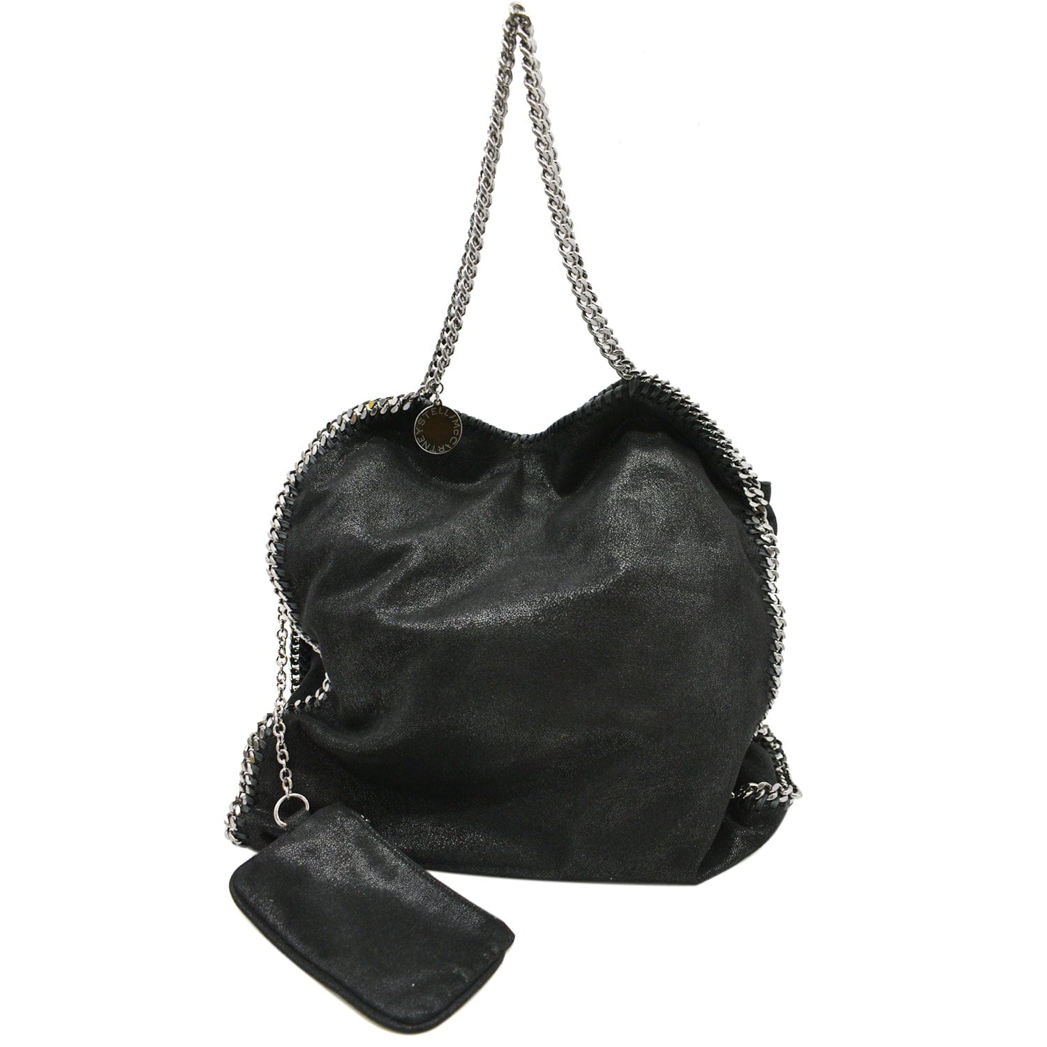Faux Leather and Chain Detail Bag