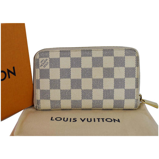 Louis Vuitton Double Zipped Card Holder White Damier Spray in Cowhide  Leather with Silver-tone - US