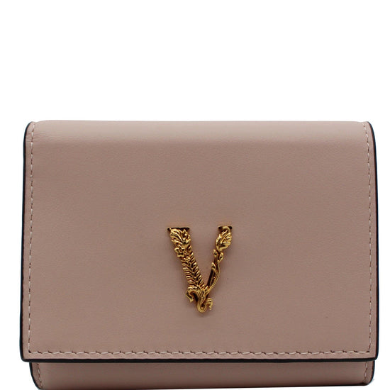 VERSACE Virtus Small Leather Shoulder Bag Light Pink