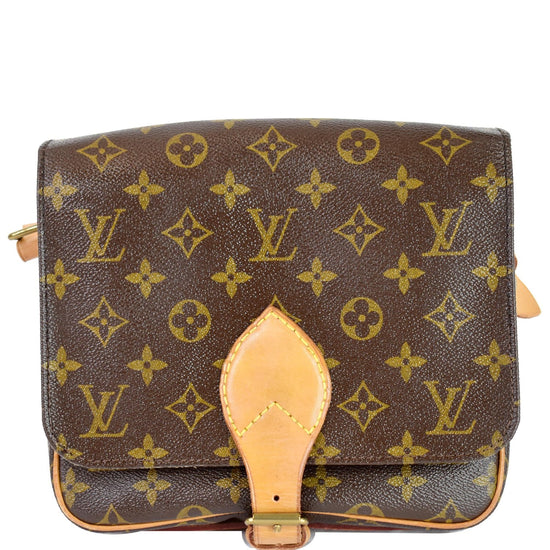 Louis Vuitton Cartouchière GM shoulder bag in brown canvas and brown  leather at 1stDibs