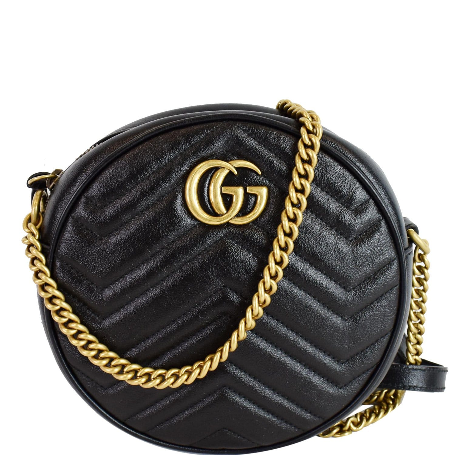 Gucci GG Marmont Mini Leather Bag - Black