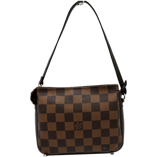 LOUIS VUITTON Damier Ebene Trousse Makeup Bag Pochette 39388