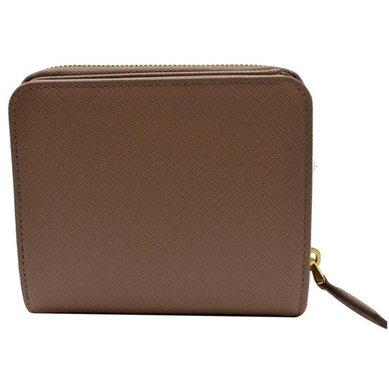 Prada Saffiano Leather Tri-colour Wallet in Cameo Platinum