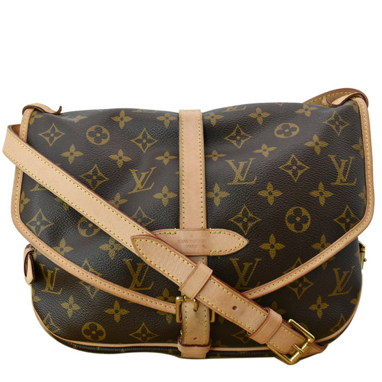 Louis Vuitton Vintage - Monogram Saumur 30 - Brown - Monogram Canvas and  Vachetta Leather Crossbody Bag - Luxury High Quality - Avvenice